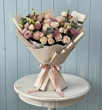 Букет цветов из:  Розы и Лизиантусы #REPLACE_PRED# Катав-Ивановске