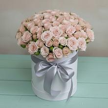 Цветочная композиция из Розы в шляпной коробке #REPLACE_PRED# Катав-Ивановске