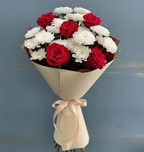 Букет цветов из:  Розы и Хризантемы в Катав-Ивановске