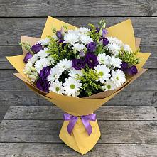 Букет цветов из:  Ирисы, Хризантемы и Ромашки #REPLACE_PRED# Катав-Ивановске
