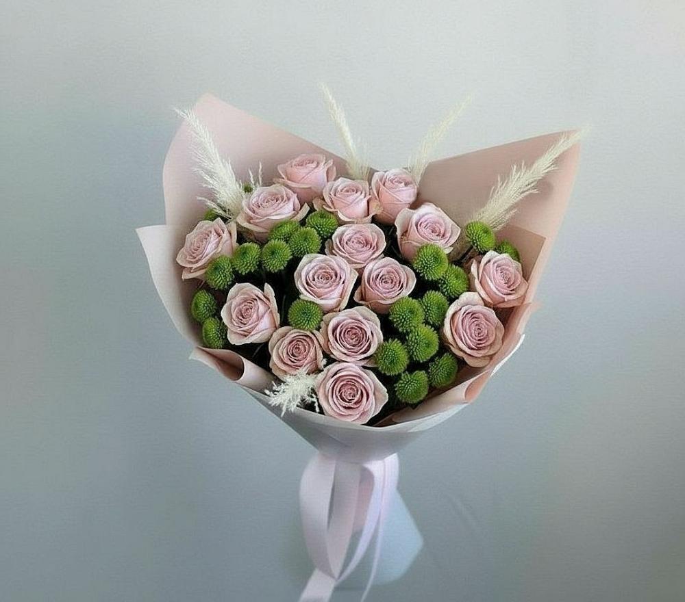Букет цветов из: Розы и Хризантемы в Катав-Ивановске
