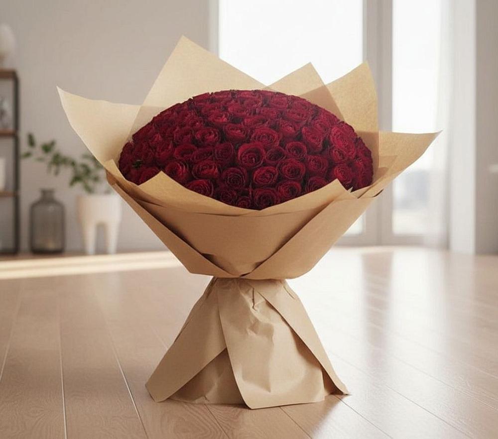 Букет 101 Красная роза в Катав-Ивановске