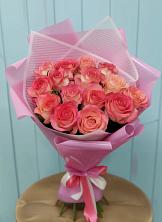 Букет 15 Розовых роз Равель в Катав-Ивановске