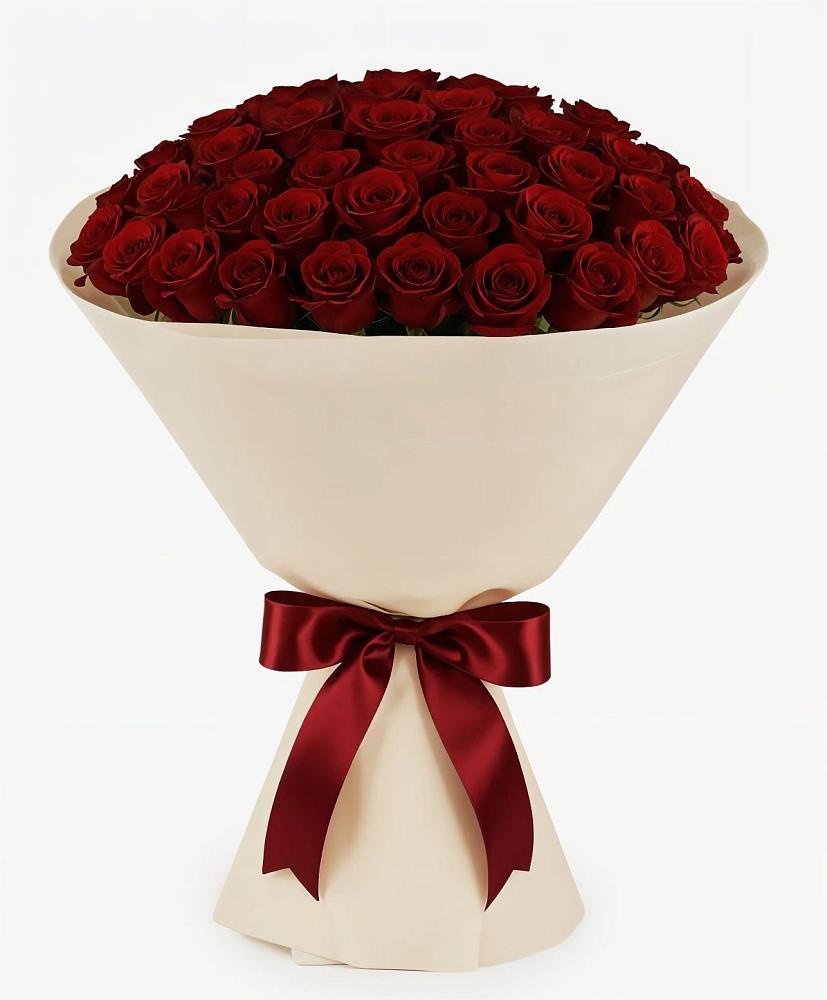 Букет 101 Бордовая роза Блэк Бакарра в Катав-Ивановске